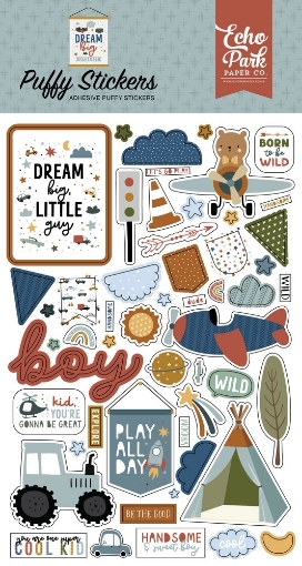 Picture of Echo Park Puffy Stickers | Puffy Αυτοκόλλητα - Dream Big Little Boy
