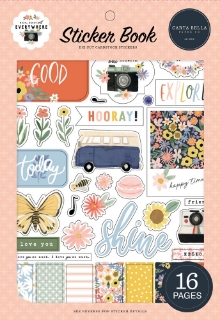 Picture of Carta Bella Sticker Book | Μπλοκ με Cardstock Αυτοκόλλητα - Here, There and Everywhere