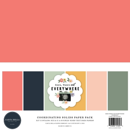 Picture of Carta Bella Double-Sided Solid Cardstock | Μονόχρωμα Φύλλα Διπλής Όψης 12"X12" -  Here, There and Everywhere