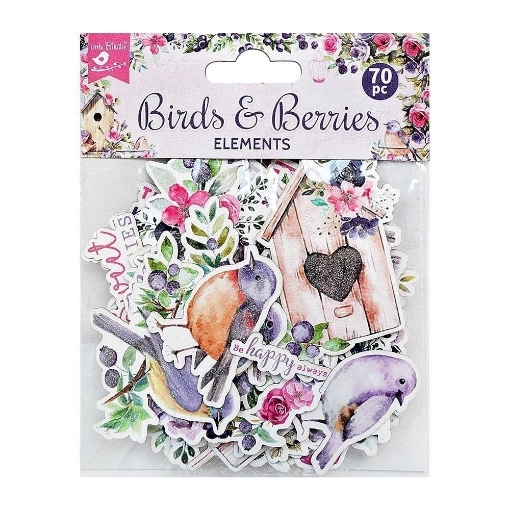 Picture of Little Birdie Διακοσμητικά Εφήμερα Elements - Birds And Berries, 70τεμ.