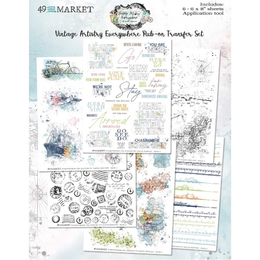 Picture of 49 & Market Rub-Ons Φύλλα Μεταφοράς Εικόνας 15 x 20 cm - Vintage Artistry Everywhere, 6τεμ.
