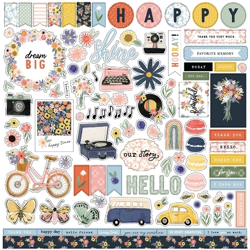 Picture of Carta Bella Cardstock Stickers | Διακοσμητικά Αυτοκόλλητα Cardstock - Here, There and Everywhere