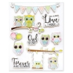Picture of Little Birdie Watercolor Embellishment 3D Αυτοκόλλητα - Owl Love, 10τεμ.