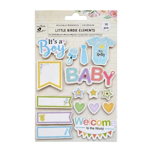 Picture of Little Birdie Baby Sticker Embellishment Αυτοκόλλητα - Boy, 16τεμ.