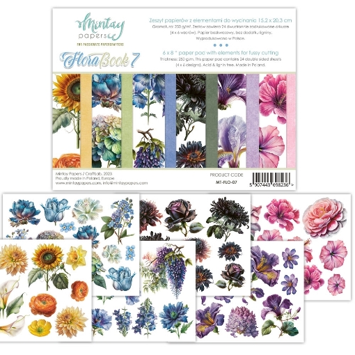 Picture of Mintay Papers Flora Book 7 – Floral Edition 6''×8'' | Μπλοκ Fussy Cutting Λουλουδιών