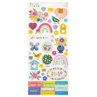 Picture of American Crafts Paige Evans Αυτοκόλλητα  6"x12" - Blooming Wild, 82τεμ.