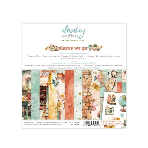 Picture of Mintay Papers Μπλοκ Scrapbooking Διπλής Όψης 6''x 6"- Places We Go