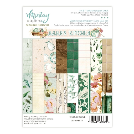 Picture of Mintay Papers Add-On Μπλοκ Scrapbooking Διπλής Όψης 6" x 8" - Nana’s Kitchen