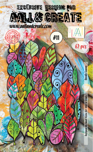 Picture of AALL & Create Διακοσμητικά Εφέμερα Nr. 11 Doodle Leaves Colour – Die-Cuts, 53τεμ.