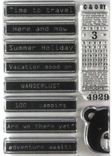 Picture of Elizabeth Craft Designs Σετ με Διάφανες Σφραγίδες 4"X6" - Time To Travel, 10τεμ.