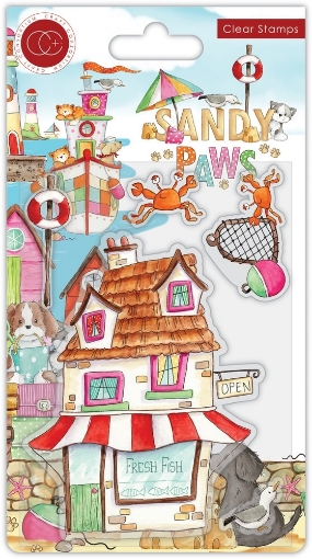 Picture of Craft Consortium Διάφανες Σφραγίδες Sandy Paws - Fresh Fish, 5τεμ.