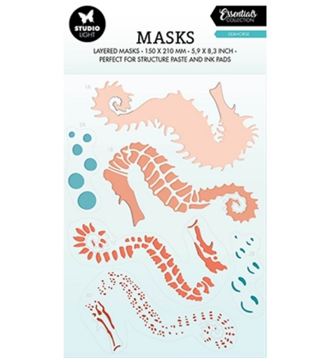Picture of Studio Light  Essentials Masks Στένσιλ 6" x 8" - Seahorse
