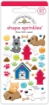 Picture of Doodlebug Design Throw. Fetch. Repeat. Shape Sprinkles | Ανάγλυφα Αυτοκόλλητα με Σκυλάκια – Doggone Cute, 37τεμ.