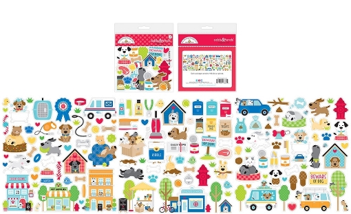 Picture of Doodlebug Design Doggone Cute Odds & Ends | Εφήμερα Scrapbooking με Σκυλάκια, 148τεμ.