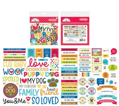 Picture of Doodlebug Design Doggone Cute Chit Chat | Τίτλοι & Φράσεις Scrapbooking για Σκύλους, 91τεμ.