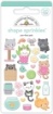 Picture of Doodlebug Design Purr-fect Pals Shape Sprinkles | Ανάγλυφα Αυτοκόλλητα με Γατάκια – Pretty Kitty, 26τεμ.