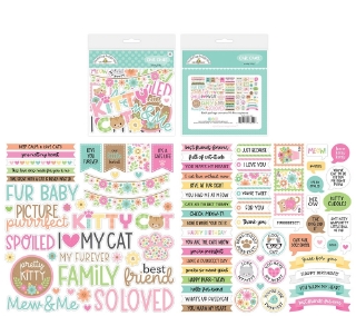 Picture of Doodlebug Design Pretty Kitty Chit Chat | Τίτλοι & Φράσεις Scrapbooking με Γάτες, 95τεμ.