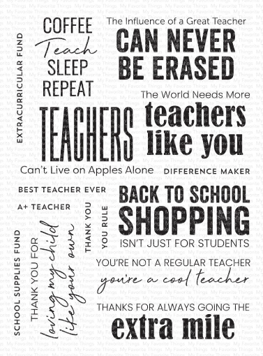 Picture of My Favorite Things Σετ Διάφανες Σφραγίδες | Teach, Sleep, Repeat, 15τεμ.