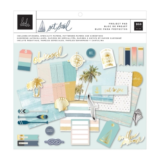 Picture of American Crafts Heidi Swapp Set Sail Project Pad 12″×12″ – Σετ Χαρτιών & Αυτοκόλλητων με Θαλασσινό και Ιστιοπλοϊκό Θέμα, 163τεμ.