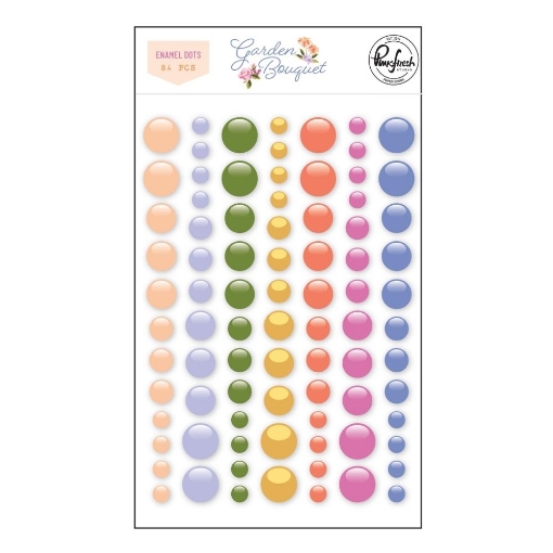Picture of Pinkfresh Studio Αυτοκόλλητα Enamel Dots - Garden Bouquet, 84τεμ.