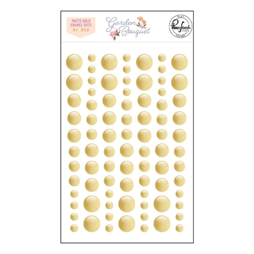 Picture of Pinkfresh Studio Αυτοκόλλητα Enamel Dots - Garden Bouquet, Gold, 84τεμ.