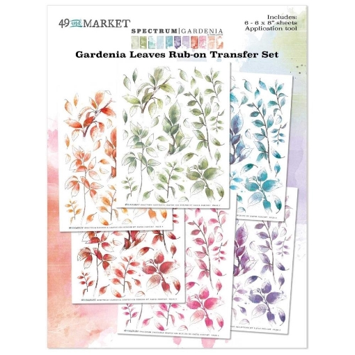 Picture of 49 & Market Rub-On Φύλλα Μεταφοράς Εικόνας 6"x8" - Spectrum Gardenia, Leaves, 6τεμ