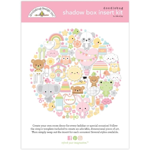 Picture of Doodlebug Design Shadow Box Insert Kit - Bundle Of Joy, Girl