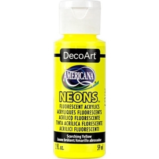 Picture of DecoArt Americana Neons Ακρυλικό Χρώμα 59ml - Scorching Yellow