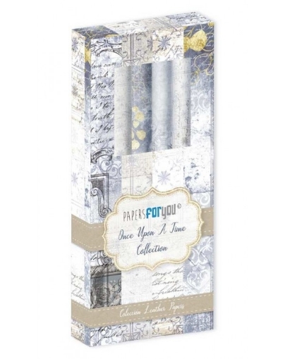 Picture of Papers For You Leather Paper Kit Ειδικών Χαρτιών με Εφέ Δέρματος - Once Upon A Time, 4pcs