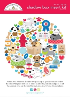 Picture of Doodlebug Design Shadow Box Insert Kit | Doggone Cute