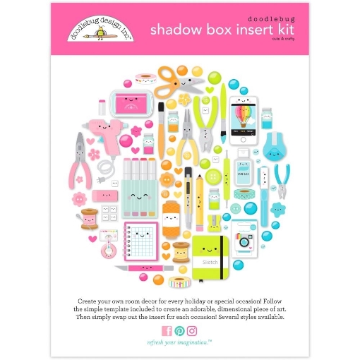 Picture of Doodlebug Design Shadow Box Insert Kit - Cute & Crafty