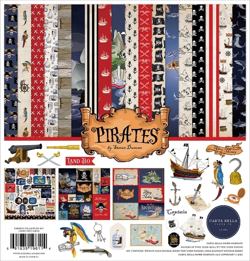 Picture of Carta Bella Συλλογή Χαρτιών Scrapbooking  Διπλής Όψης 12"X12" - Pirates