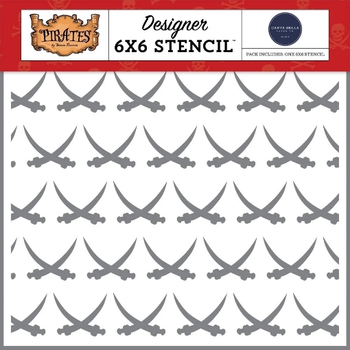 Picture of Carta Bella Pirates | 6" x 6" Pirate Sword Stencil