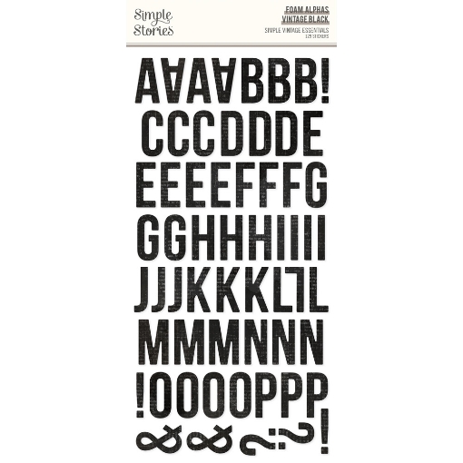 Picture of Simple Stories Alpha Foam Stickers Διαστατικά Αυτοκόλλητα με Γράμματα – Simple Vintage Essentials, Μαύρο, 129τεμ.