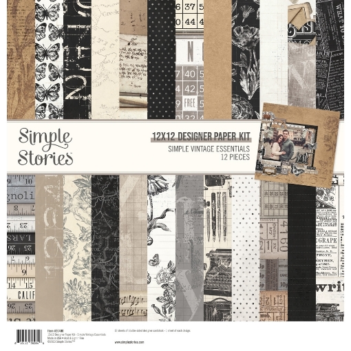 Picture of Simple Stories Συλλογή Χαρτιών Scrapbooking Διπλής Όψης 12"X12" – Simple Vintage Essentials