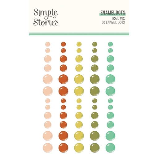 Picture of Simple Stories Enamel Dots Αυτοκόλλητες Πέρλες - Trail Mix, 60τεμ.