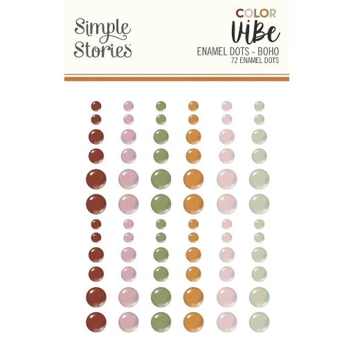 Picture of Simple Stories Enamel Dots Αυτοκόλλητες Πέρλες - Color Vibe Boho, 72τεμ.