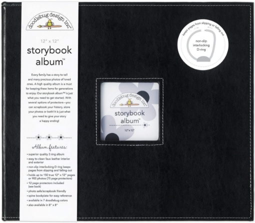 Picture of Doodlebug Design Storybook Album 12" x 12" - Beetle Black