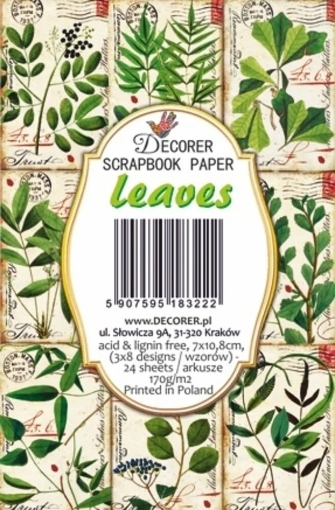 Picture of Decorer Μίνι Συλλογή Χαρτιών Scrapbooking Διπλής Όψης  - Leaves
