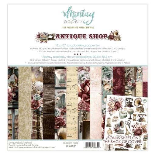 Picture of Mintay Papers Paper Pack Antique Shop 12"×12" – Συλλογή Scrapbooking Διπλής Όψης