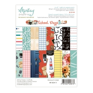 Picture of Mintay Papers Add-On Paper Pack School Days 6"×8" – Μπλοκ Scrapbooking Διπλής Όψης