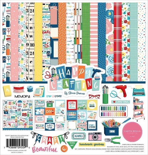 Picture of Carta Bella Συλλογή Χαρτιών Scrapbooking Διπλής Όψης 12"X12"- Happy Crafting