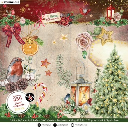 Picture of Studio Light Paper Elements Die-Cut Block - Μπλοκ με Εφήμερα - Magical Christmas, 350τεμ.