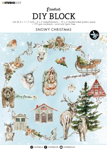 Picture of Studio Light Essentials Μπλοκ Scrapbooking Διπλής Όψης DIY A4 - Snowy Christmas