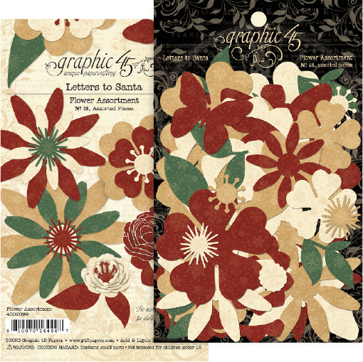 Picture of Graphic 45 Εφήμερα - Letters to Santa, Flower Assortment, 48τεμ.