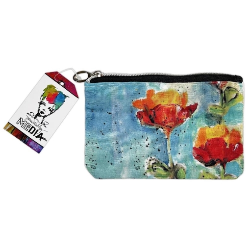 Picture of Dina Wakley MEdia Art Pouch 4″x7″ | Μικρή Κασετίνα Καμβά με Print της Dina Wakley