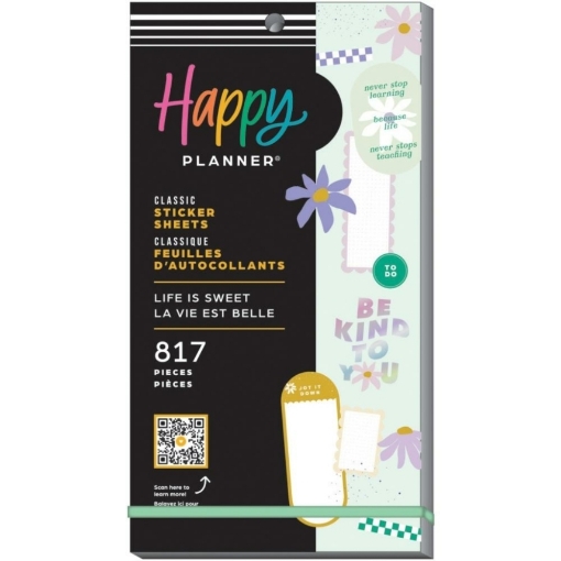 Picture of Happy Planner Sticker Value Pack Μπλοκ με Αυτοκόλλητα - Life Is Sweet, Classic, 817τεμ.