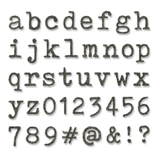 Picture of Sizzix Thinlits Dies By Tim Holtz Μήτρες Κοπής - Alphanumeric Tiny Type Lower, 146τεμ.