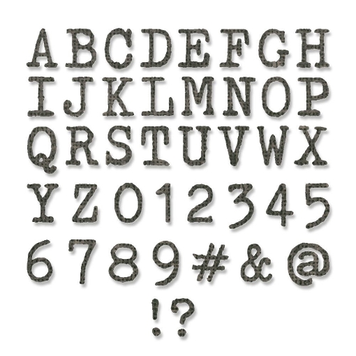 Picture of Sizzix Thinlits Dies By Tim Holtz Μήτρες Κοπής - Alphanumeric Tiny Type Upper, 133τεμ.