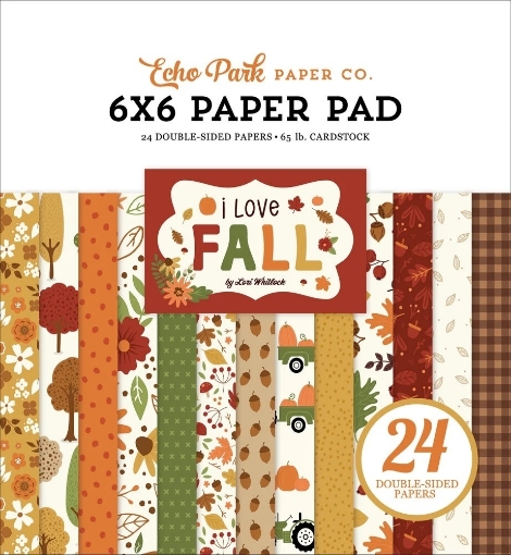 Picture of Echo Park Μπλοκ Scrapbooking Διπλής Όψης 6"X6" - I Love Fall